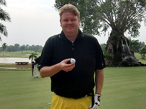 Marcel with sponsored Bridgestone B330RXS Golf Ball
